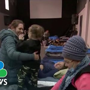 Ukrainian Refugees Taking Shelter in Churches